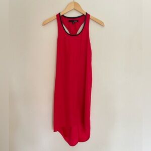 Anne Catherine Silk and Lamb Leather Sleeveless Dress